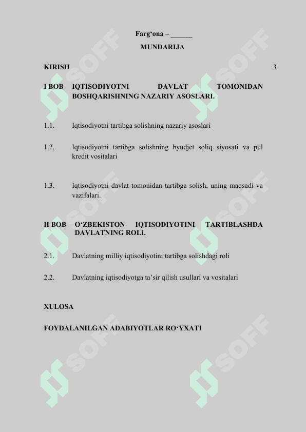 Davlat tomonidan iqtisodiyotni tartibga solishning zamonaviy tendensiyalari va ularni Oʻzbekistonda qoʻllanilishi imkoniyatlari 2