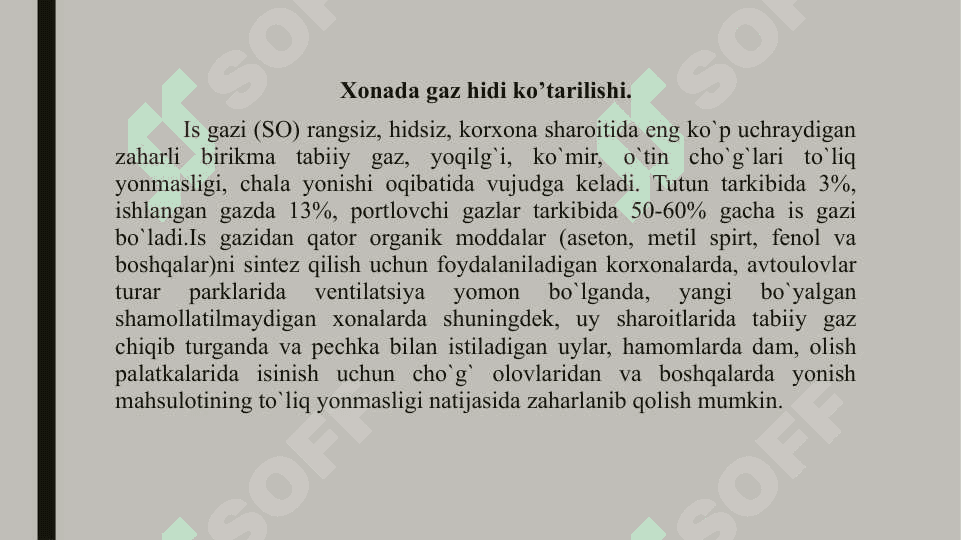 Honada gaz hidi ko‘tarilganda elektr tarmog‘idan uzish dasturi va xonadagi gazmiqdorini OLED SSD1306 ekranga chiqaruvchi dastrur loyixasini yaratish. 2