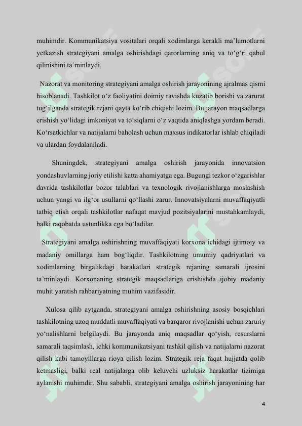 STRATEGIK MENEJMENT “ 4