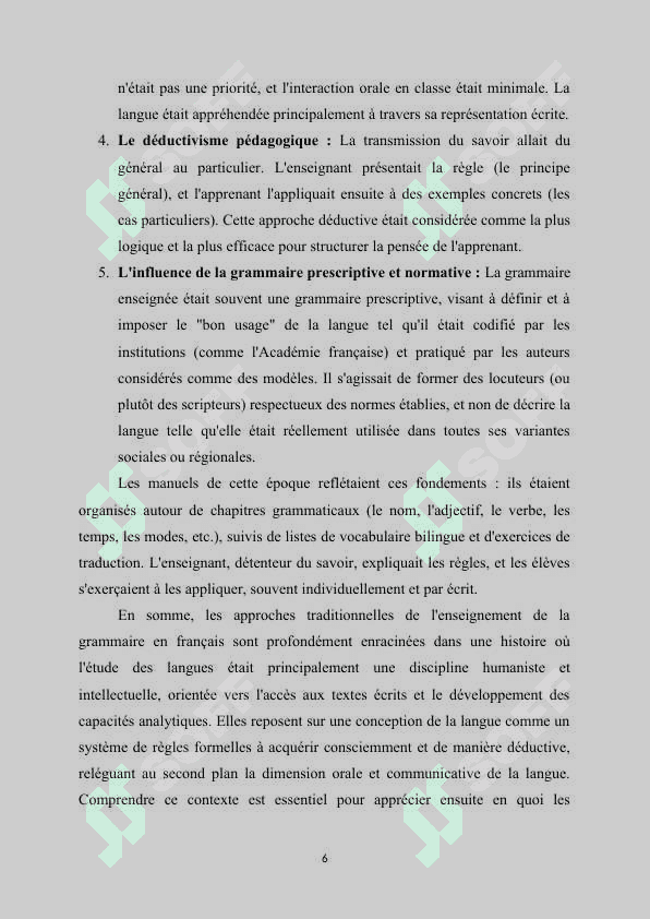 L'intensification de l'apprentissage dans la méthodologie française. 6