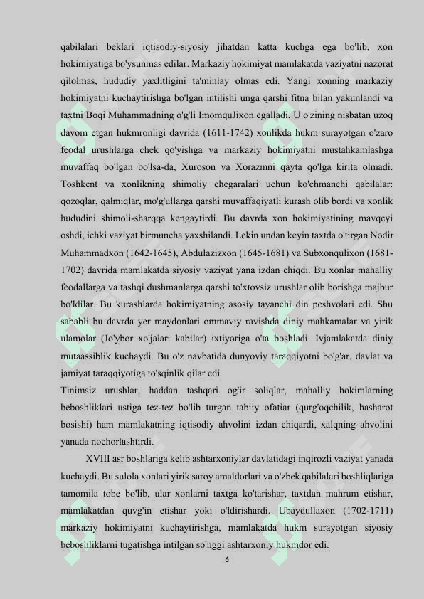Buxoro xonligining Ashtarxoniylar davrida tarixi 6