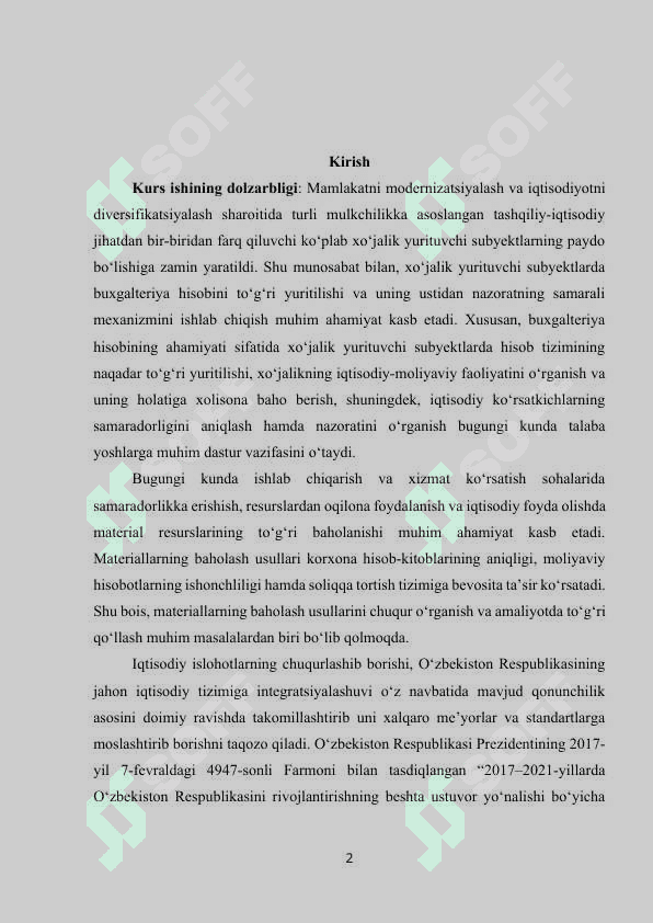 Materiallarning baholash usullari. 2