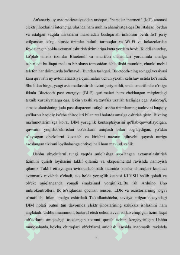 Shaxar chiroqlarini WIFI yordamida avtomatlashtirish qurilmasini yaratish va bir nechta lampa yoqanini ekranga chiqarilsin 5