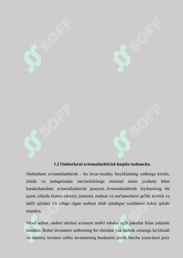 Do'kon omborida tovarlar harakati va mavjudligini hisobga olishni avtomatlashtirish 7