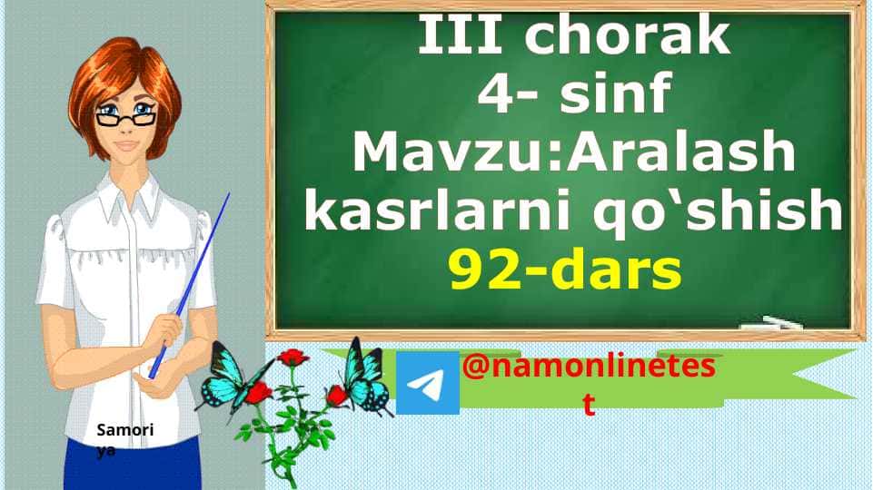 Aralash kasrlarni qo‘shish