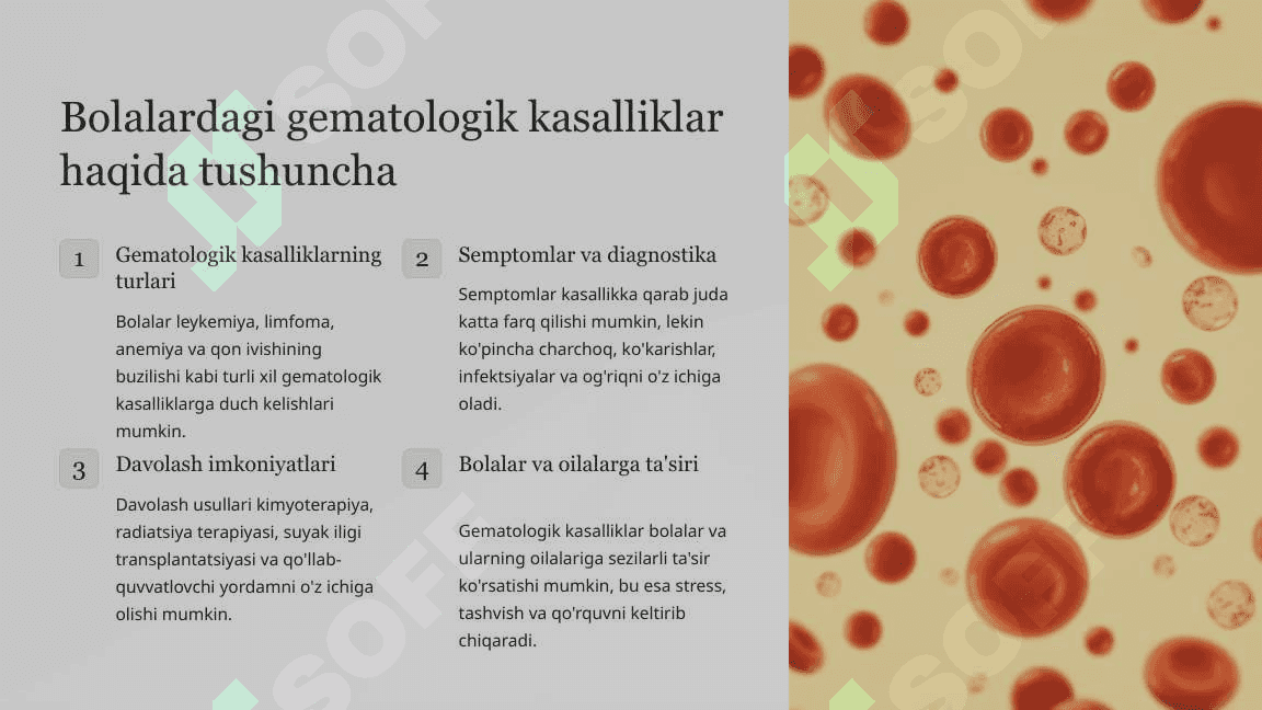 Gematologik kasalliklarga chalingan bolalar uchun palliativ yordamga kirish 2