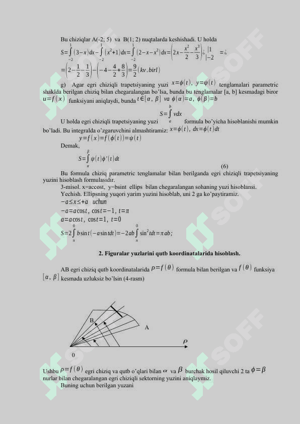 Aniq integralning geometriyaga tadbiqi 3