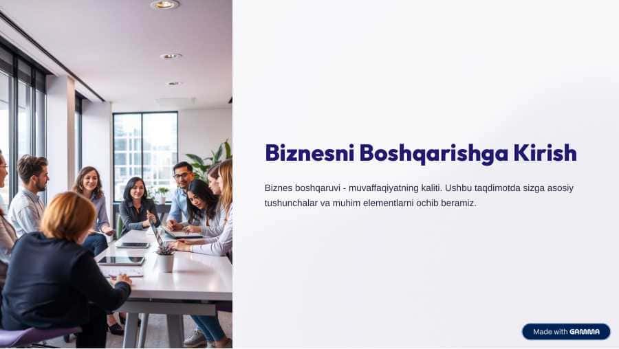 Slayd biznes boshqarish instituti