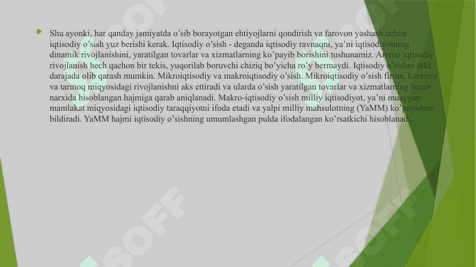 Iqtisodiy o’sish va milliy boylik 5