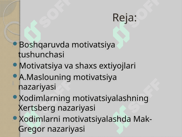 Xodimlar motivatsiyasini boshqarish psixiologiyasi 2
