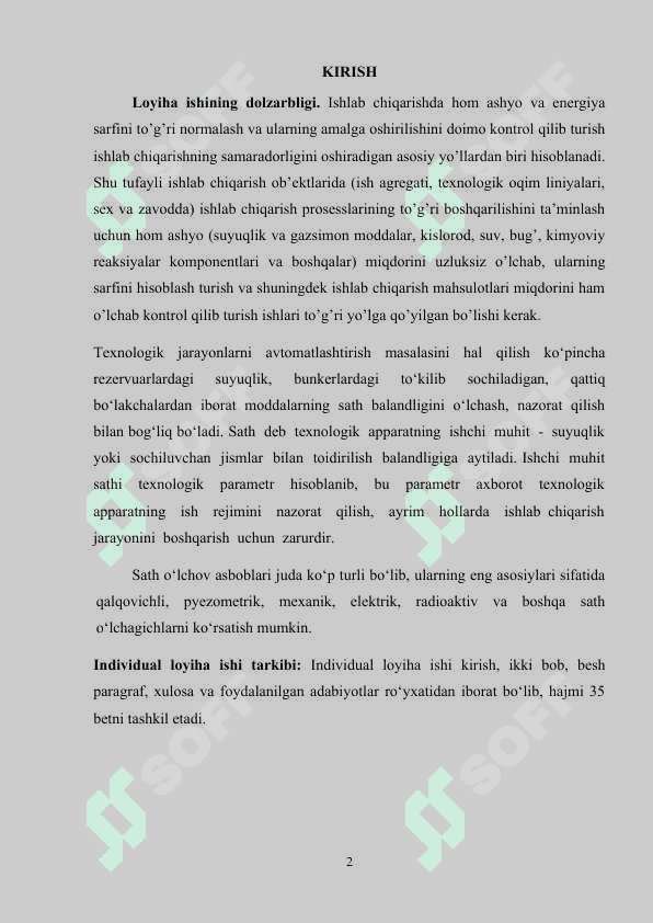 SUV SATHI SENSORI YORDAMIDA SUV SATHINI ANIQLOVCHI LOYIHA ISHLAB CHIQISH 3