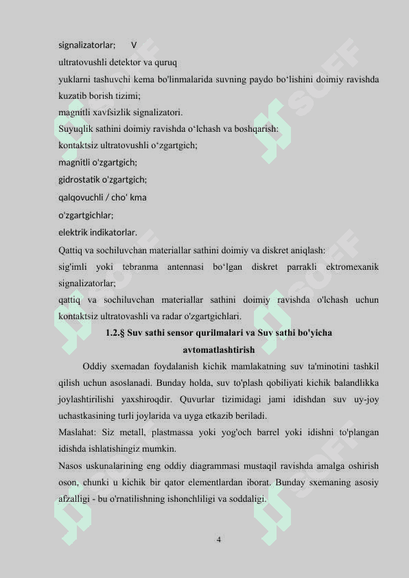 SUV SATHI SENSORI YORDAMIDA SUV SATHINI ANIQLOVCHI LOYIHA ISHLAB CHIQISH 5