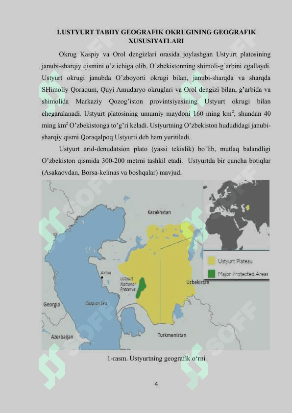 USTYURT TABIIY GEOGRAFIK OKRUGI 4
