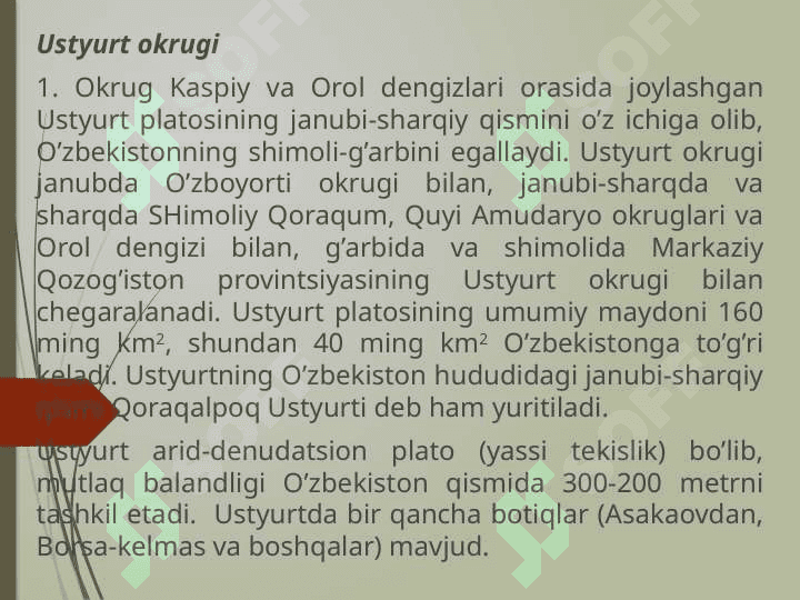 Ustyurt platosining tabiiy geografik va geoekologik sharoiti 3