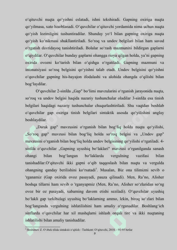 BOSHLANG‘ICH SINFLARDA TINISH BELGILARINI O‘RGATISH METODIKASI 8