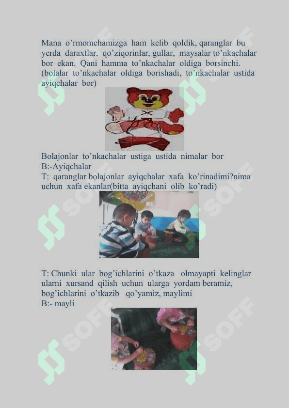 Sensor tarbiya bog'ichli ayiqcha 2
