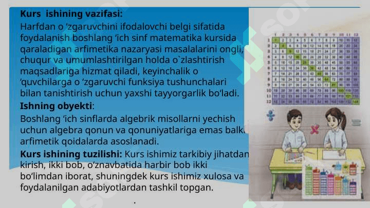 Boshlang'ich sinflarda o'zgaruvchilik ifodalar ustida ishlash metodikasi. 4