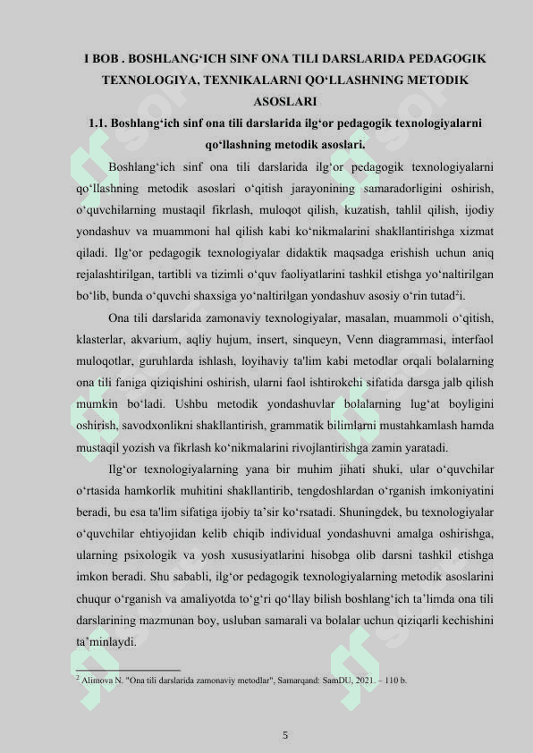 BOSHLANG‘ICH SINF ONA TILI DARSLARIDA TEXNIKA VOSITALARIDAN FOYDALANISH 4