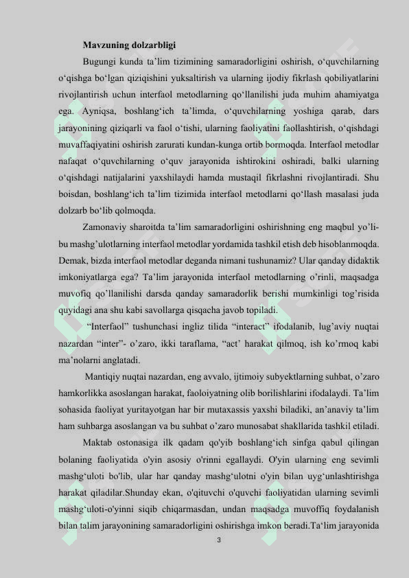Boshlang’ich ta’lim tizimida interfaol metodlar 3