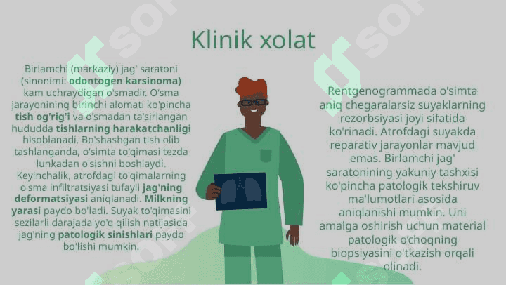 Yuqori jag'ning epitelial va noepitelial xavfli o'smalari 4