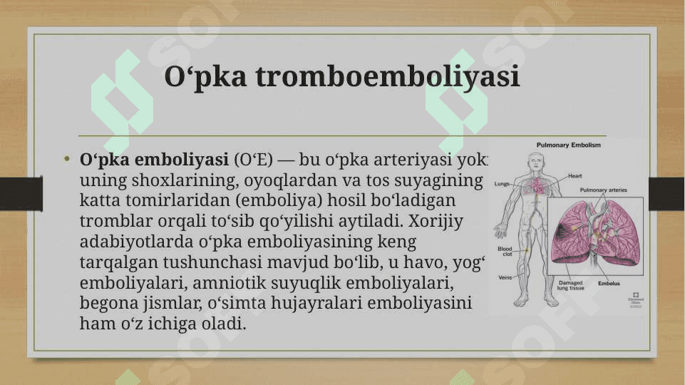 O`pka arteriyasi tromboemboliyasi 2