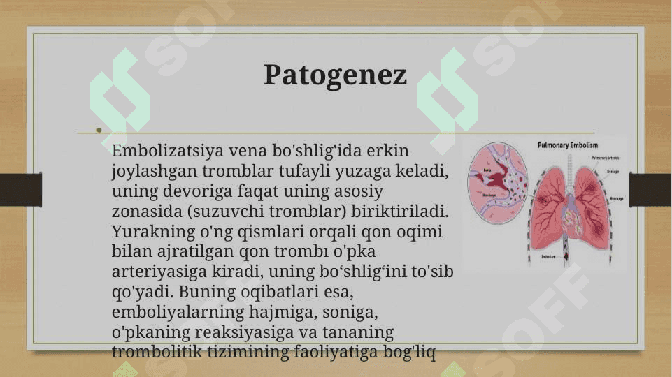 O`pka arteriyasi tromboemboliyasi 4