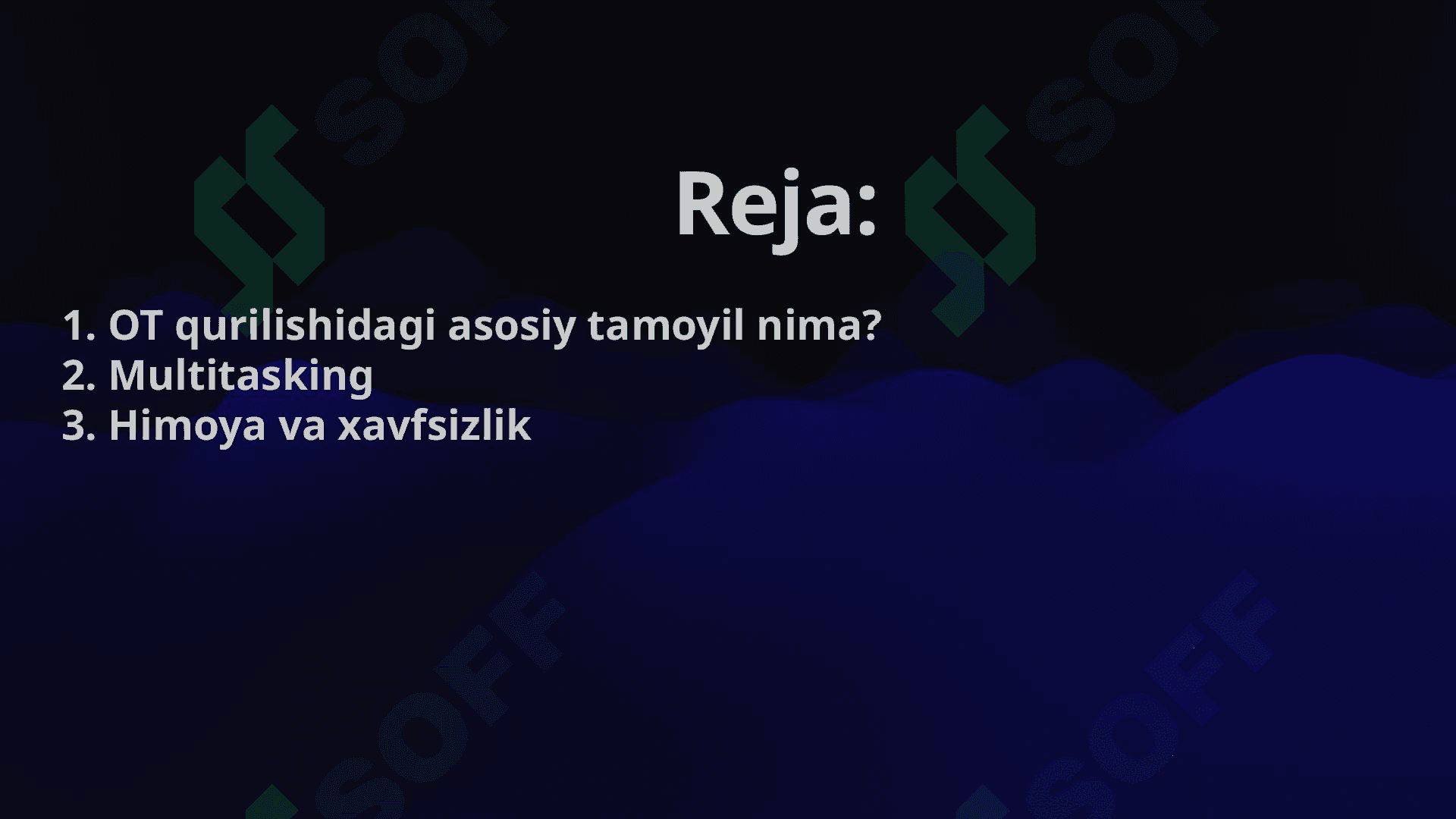 Operatsion tizimlar qurilishining asosiy tamoyillari 2