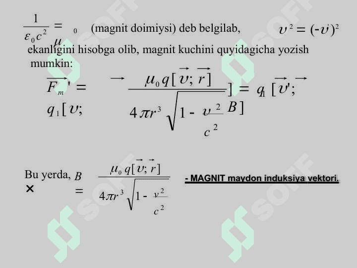 Magnit maydoni va uning harakatlanayotgan zarrachaga ta’siri 7