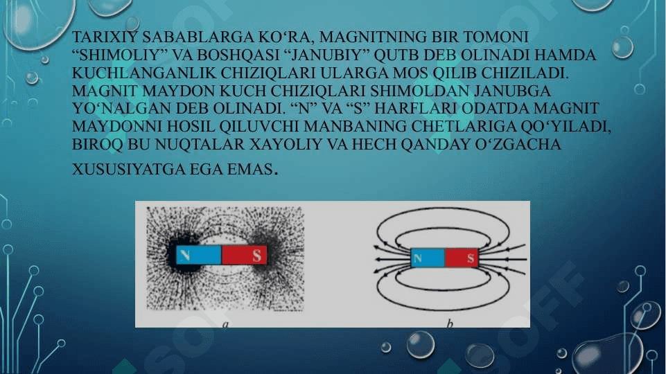 Magnit maydon. magnit maydon enerdiyasi va zichligi. moddaning magnit maydoni 4