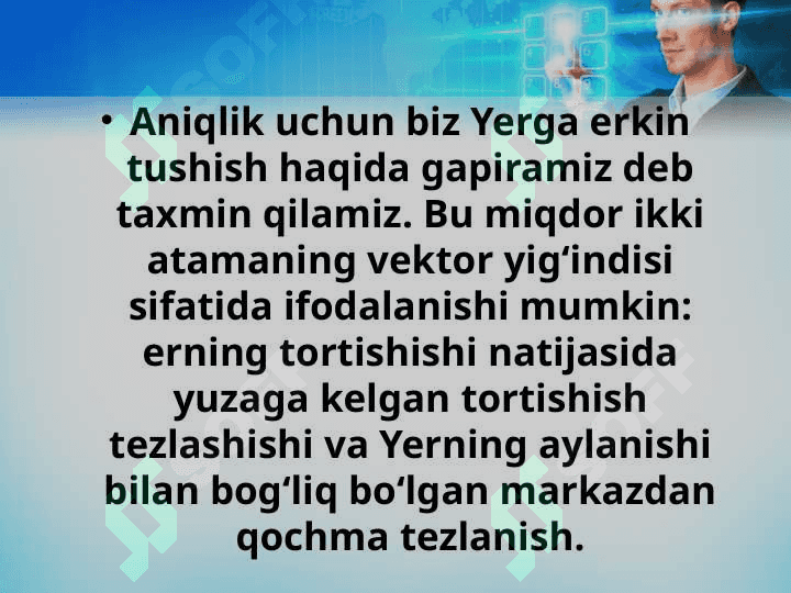 Erkin tushish tezlanishini aniqlash 7