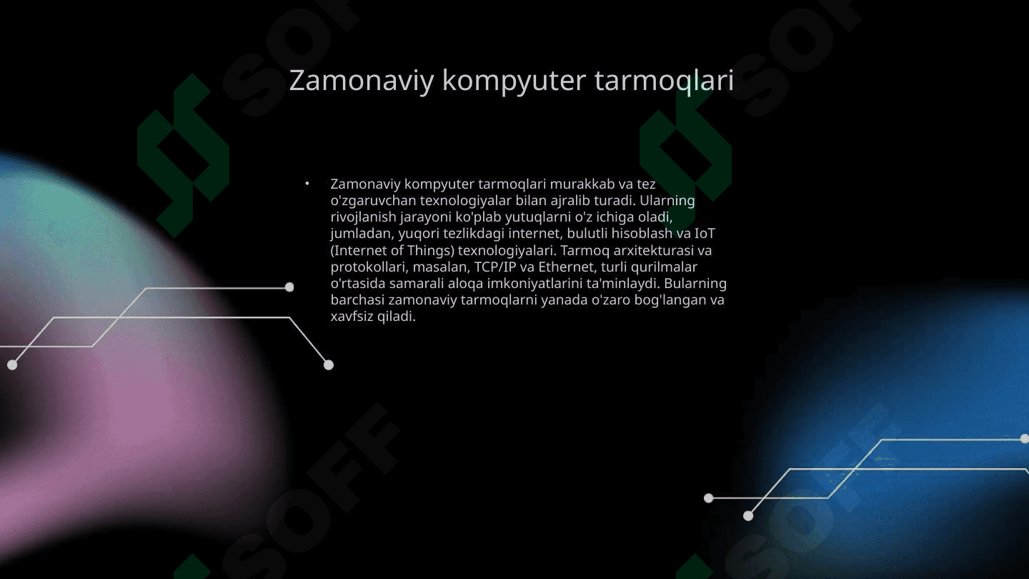 Kompyuter tarmoqlarining rivojlanish evolutsiyasi 6