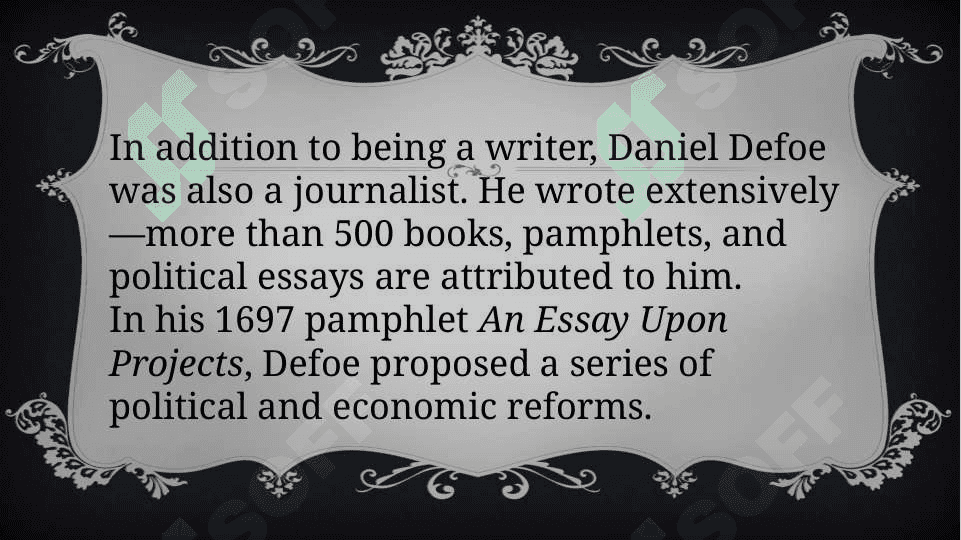 Daniel Defoe “ Robinson Crusoe” 5