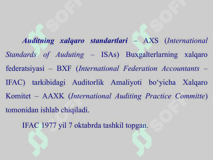 Auditning xalqaro standartlari 2