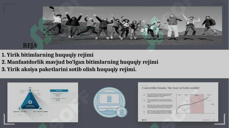 Tadbirkorlik shartnomalari. Xo'jalik jamiyatlarida tuziladigan ayrim bitimlar 2