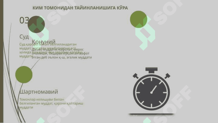 Фуқаролик ҳуқуқида муддатлар ва даъво муддати 4