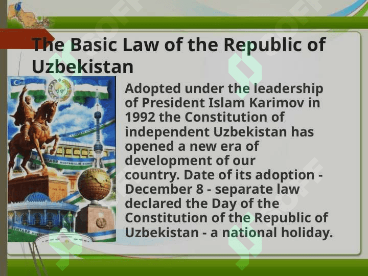 CONSTITUTION OF O`ZBEKISTAN AND UNITED STATES OF AMERICA 3