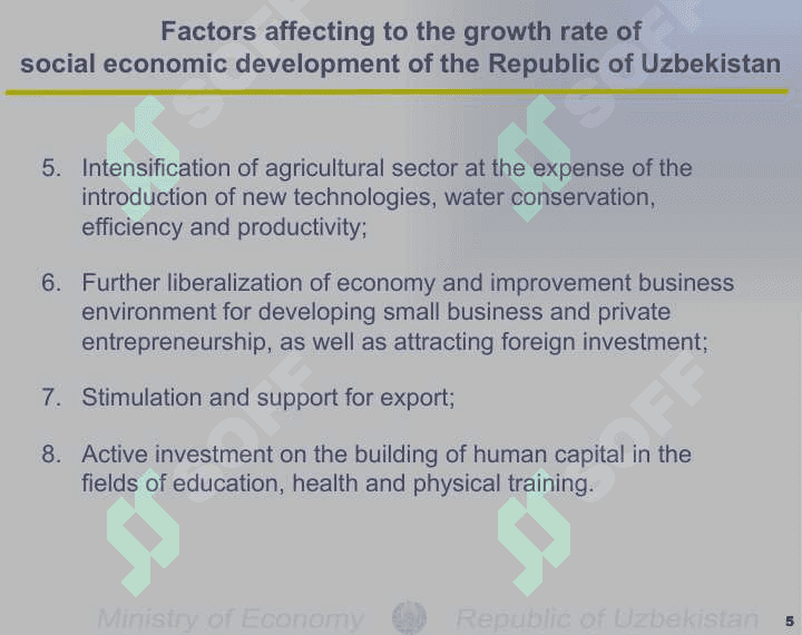 ECONOMIC OF THE REPUBLIC OF UZBEKISTAN 5