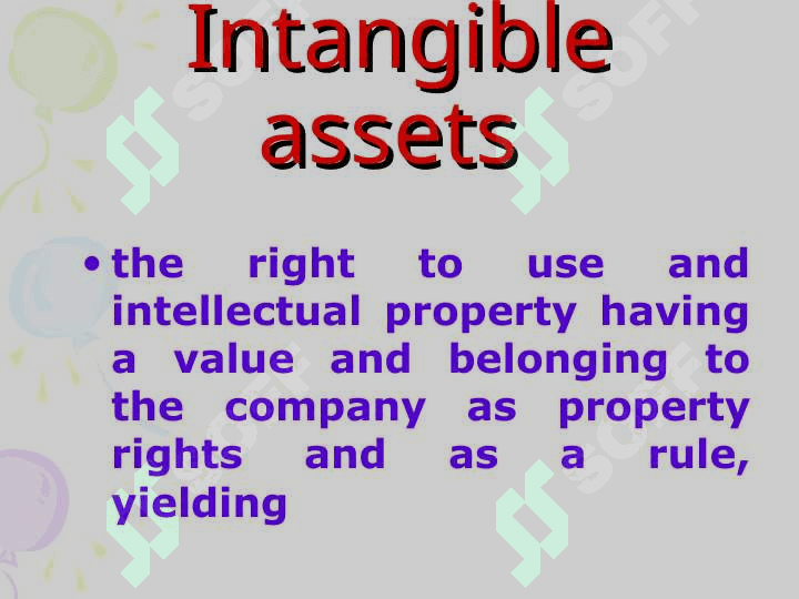 Financing of investments in intangible assets 3