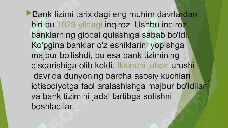 Bank tizimi.Pul kiridit siyosati 7