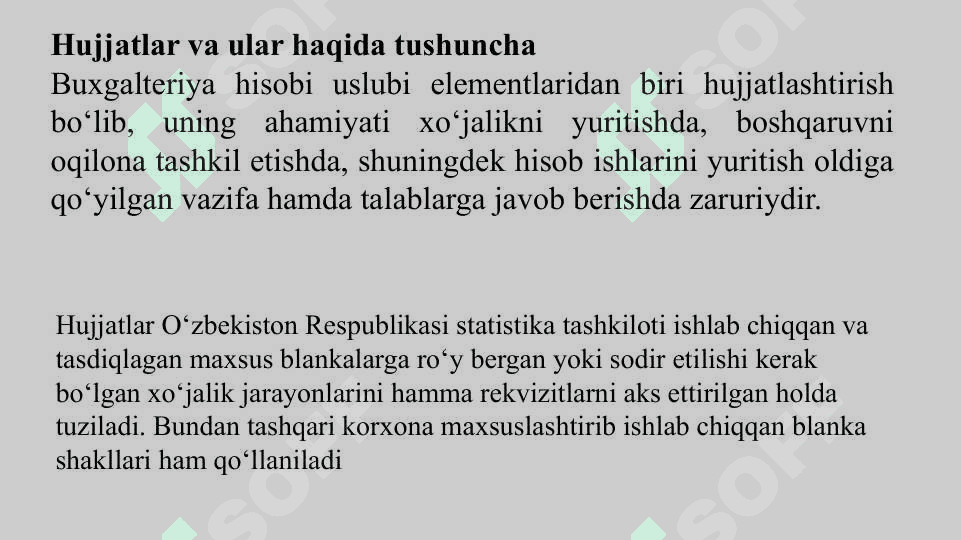 Xo‘jalik muomalarini hujjatlashtirish 3