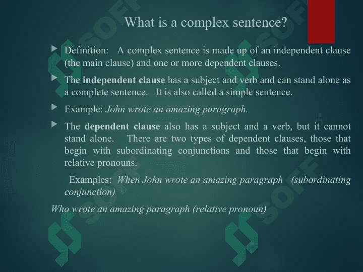 The complex sentence relative pronouns and clauses 2