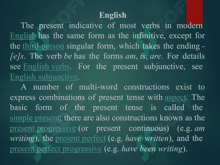 THE PRESENT SIMPLE TENSE 4