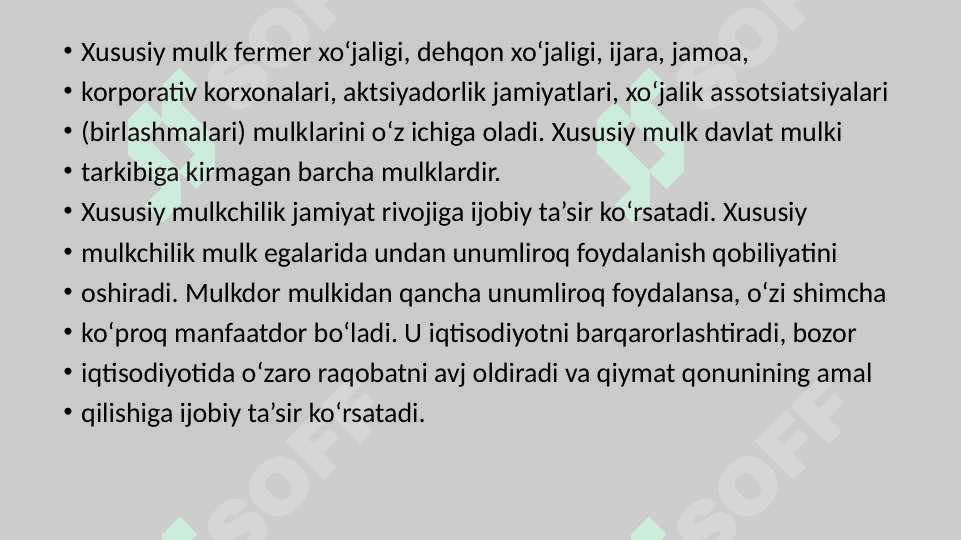 Dehqon va fermer xo'jaliklari va uni rivojlanishi 4