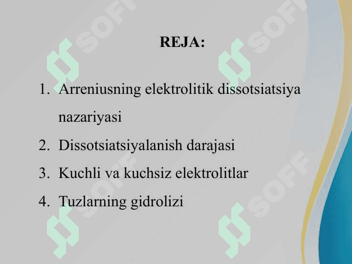 Elektrolit eritmalar . Maruza ppt 2