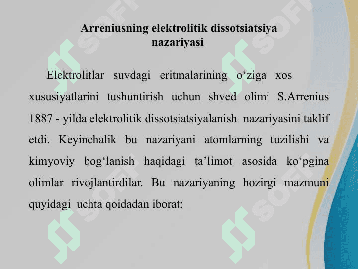 Elektrolit eritmalar . Maruza ppt 3