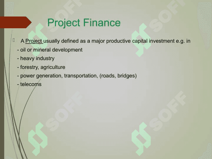 Project finance investments 8