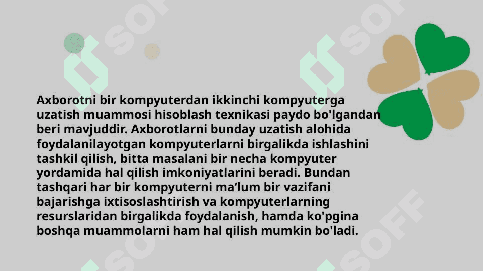 kompyuter tarmoqlari uning asosiy tushunchalari va turlari 2
