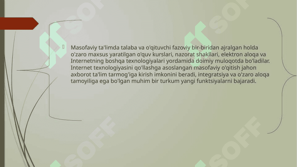 Masofaviy ta’limni tashkil etish va boshqarish 2