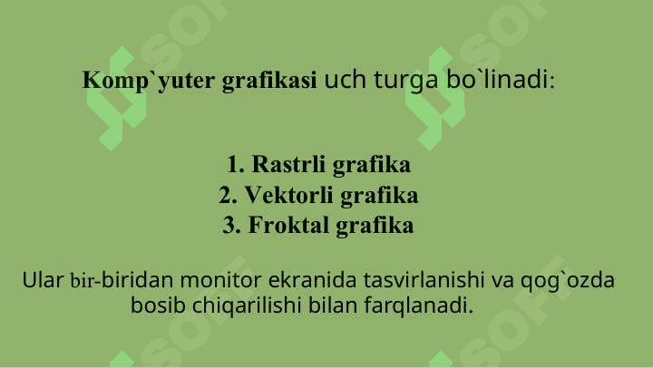 KOMPYUTER GRAFIKASI VA TURLARI 7
