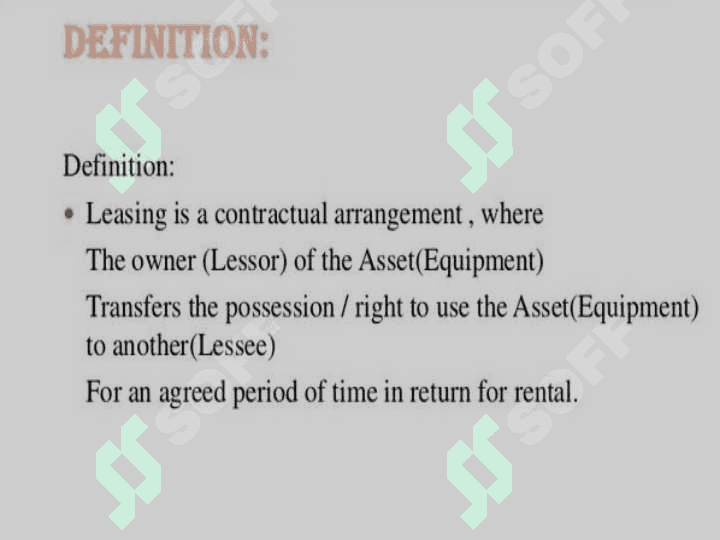 Leasing mechanism in financing investments 4